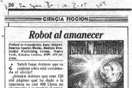 Robot al amanecer