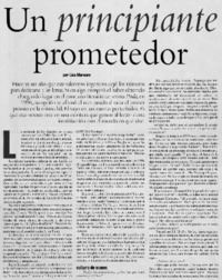 Un principiante prometedor