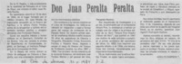 El señor Juan Peralta Peralta