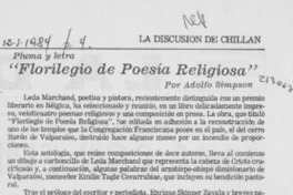 "Florilegio de poesía religiosa"