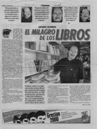 El milagro de los libros  [artículo] Juan Gana.