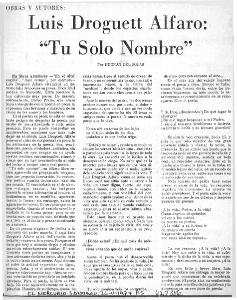 "Tu solo nombre"