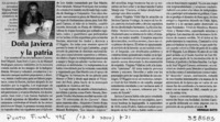Doña Javiera y la patria  [artículo] Hernán Soto