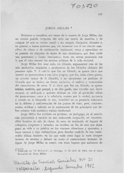 Jorge Millas