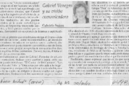 Gabriel Venegas y su visión comunicadora  [artículo] Gabriela Suárez