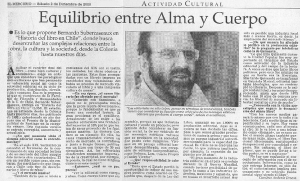Equilibrio entre alma y cuerpo