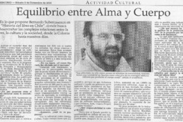 Equilibrio entre alma y cuerpo