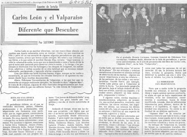 Carlos León y el Valparaíso diferente que descubre