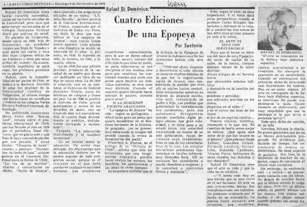 Cuatro ediciones de una epopeya