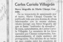 Carlos Cariola Villagrán  [artículo] Efraín Szmulewicz.