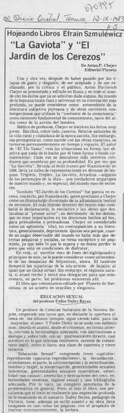 La gaviota" y "El jardín de los cerezos"