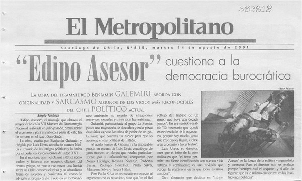 "Edipo Asesor"  [artículo] Sergio Tanhnuz