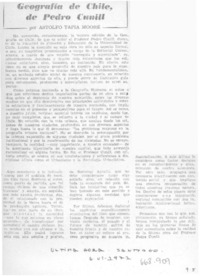 Geografía de Chile, de Pedro Cunill