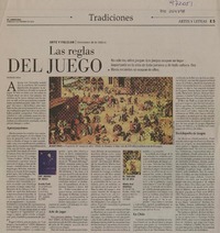 Las reglas del juego  [artículo] Patricio Tapia.