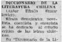 Diccionario de la Literatura Chilena