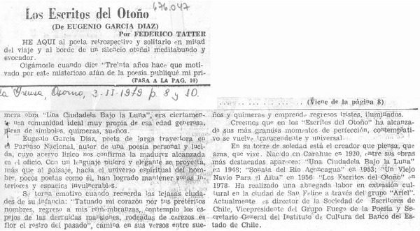 Los escritos del otoño