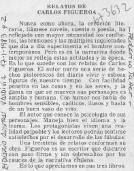 Relatos de Carlos Figueroa