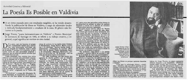 La poesía es posible en Valdivia