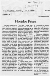 Floridor Pérez  [artículo] Abelardo Troy.