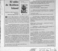 El niño de Robben Island  [artículo] Jaime Valdivieso.