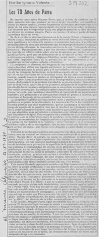 Los 70 años de Parra