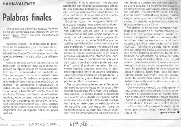 Palabras finales
