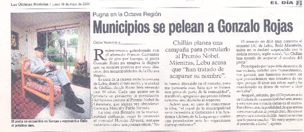 Municipios se pelean a Gonzalo Rojas
