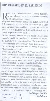 Don Olegario en el recuerdo