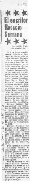 El escritor Horacio Serrano