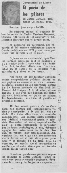 El juicio de los pájaros