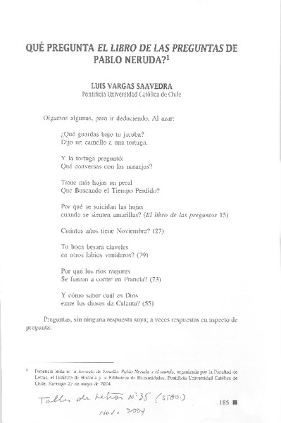 ¿Qué pregunta El libro de las preguntas de Pablo Neruda?