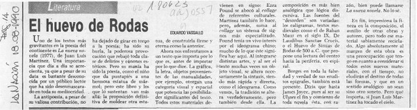 El huevo de Rodas  [artículo]Eduardo Vassallo.