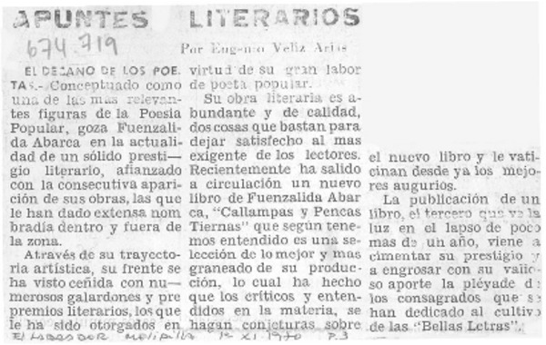 "Apuntes literarios"