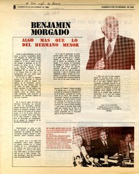 Benjamín Morgado, algo más que lo del hermano menor  [artículo] Ana Véliz Fuentes.