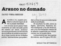 Arauco no domado  [artículo] David Vera-Meiggs.