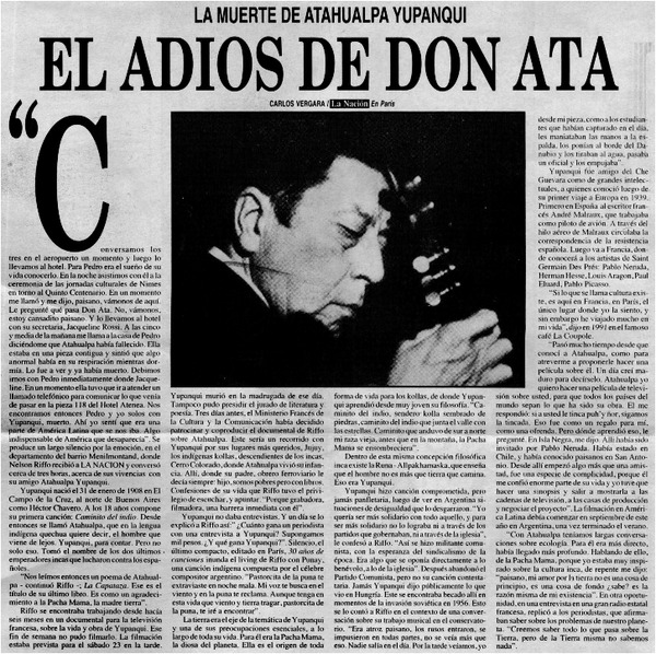 El adiós de don Ata
