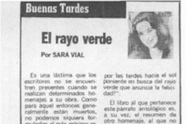 El rayo verde  [artículo] Sara Vial.