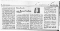 Juan Guzmán Cruchaga  [artículo] Sara Vial.