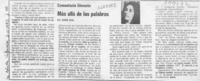 Más allá de las palabras