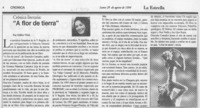 "A flor de tierra"  [artículo] Sara Vial.