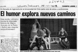 El humor explora nuevos caminos  [artículo] Tomás Vio