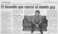 El incendio que marcó al mundo gay  [artículo] Tomás Vio