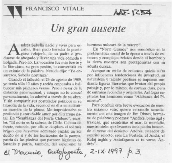 Un gran ausente