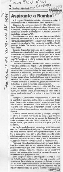 Aspirante a Rambo  [artículo] Luis Vitale.