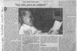 "Soy solo, pero no solitario"  [artículo].