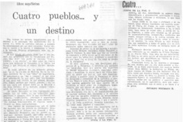 Cuatro pueblos... y un destino