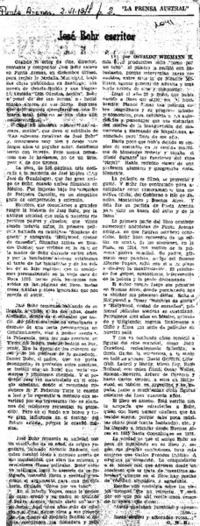 José Bohr escritor