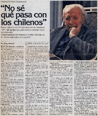 "No sé qué pasa con los chilenos" : [entrevista]