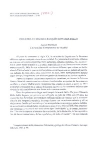 Chilenos en Madrid : Joaquín Edwards Bello  [artículo] Juana Martínez.