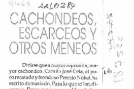 Cachondeos, escarceos y otros meneos  [artículo].